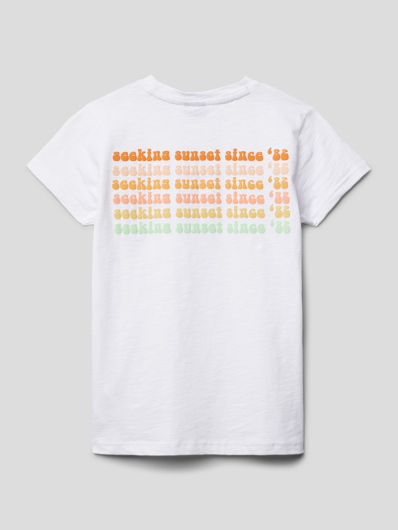 T-Shirt mit Statement-Print Modell 'Olwen' in weiß