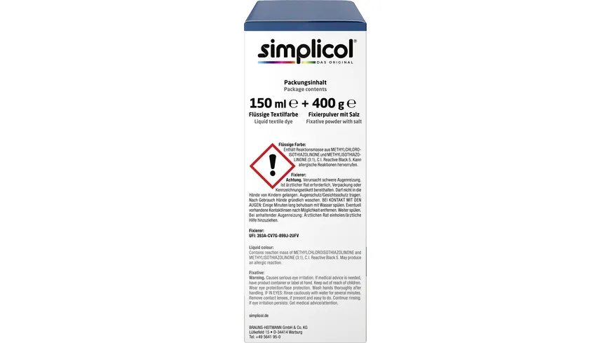 simplicol Textilfarbe intensiv Opal-Petrol 150 ml
