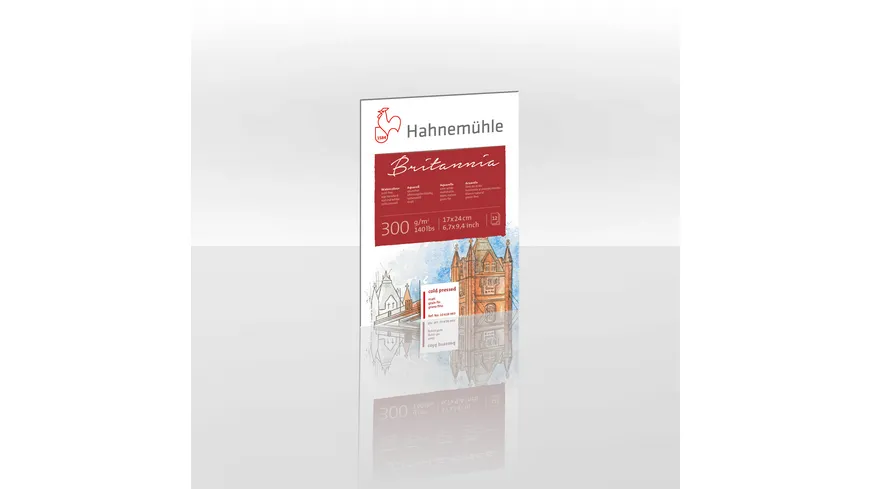 Hahnemühle Aquarellblock Britannia 17 x 24cm 12 Blatt