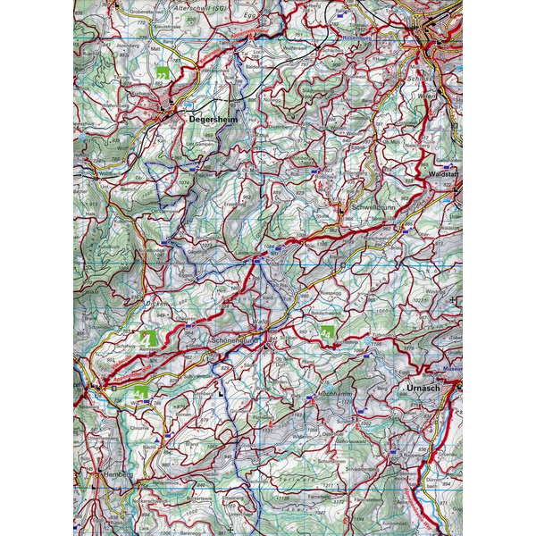 Appenzell - Säntis / St. Gallen 09 Wanderkarte 1:40 000 matt laminiert - Wanderkarte