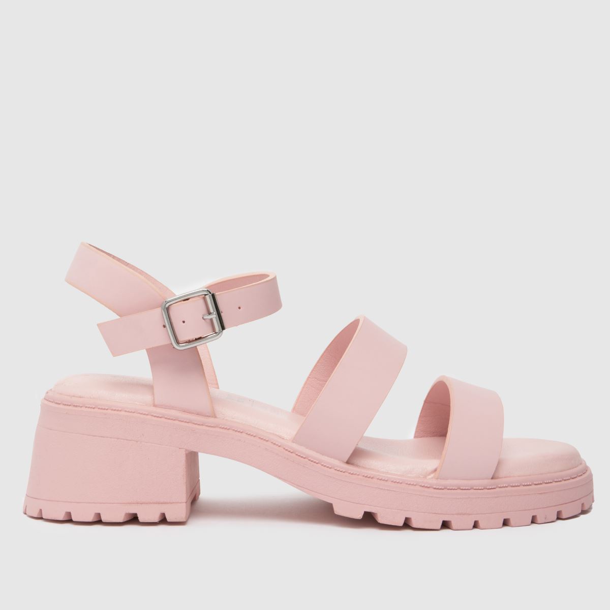 Schuh halványrózsaszín taffy sarkú lányos ifjúsági szandál