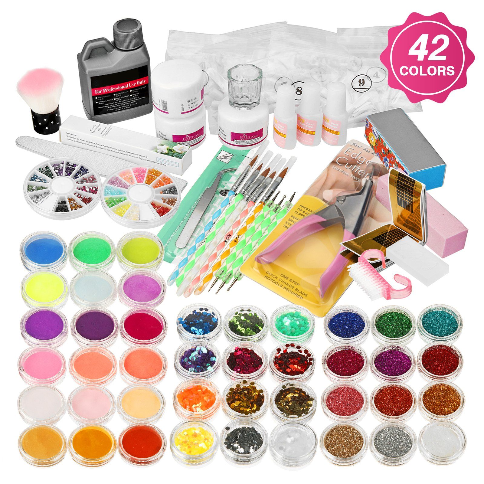 Janolia Gel-Nagellack Nagelstudio-Set 214-Teilig: Professionelles Nageldesign!, 214-tlg., Umfangreiches professionelles Nagelstudio-Set