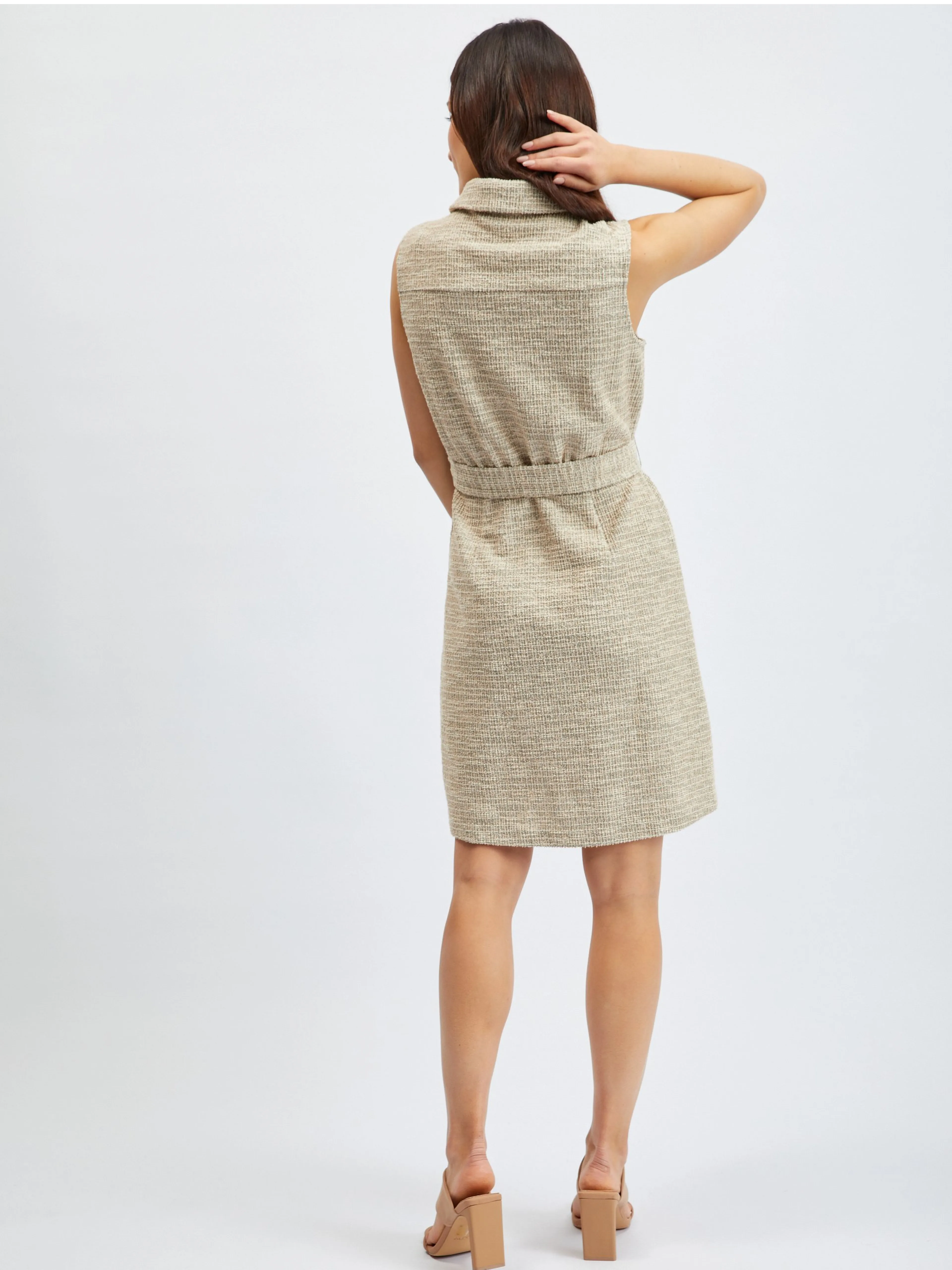 Hellbraun meliertes Damenkleid ORSAY