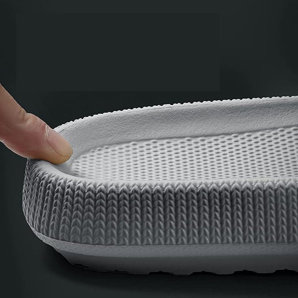 KOMIRO Unisex Badeschuhe Rutschfest Plattform Slippers Verdickt Grau 38/39 Badeschuh (1-tlg)