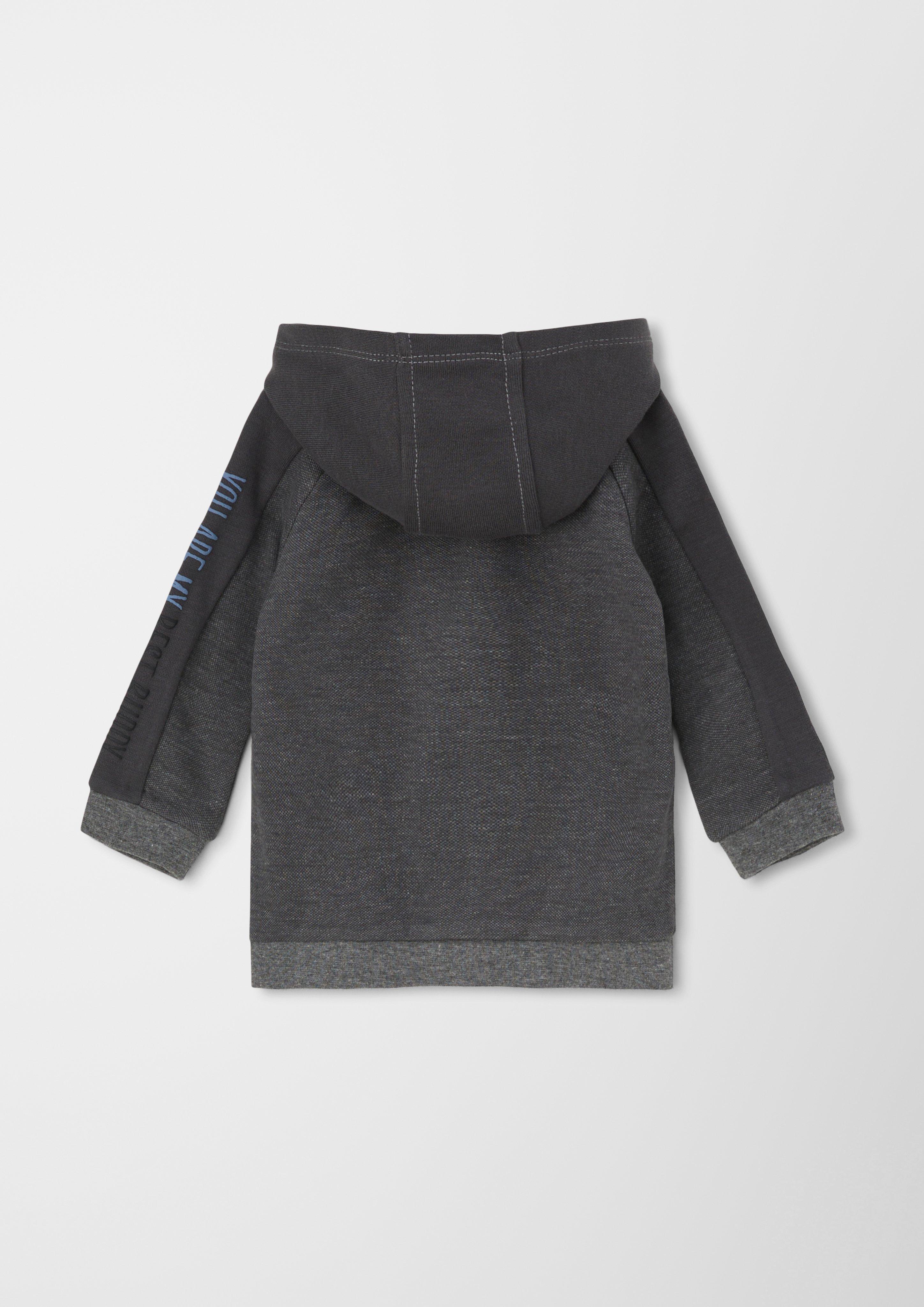 Sweatjacke mit Print-Detail  2122387-97W7