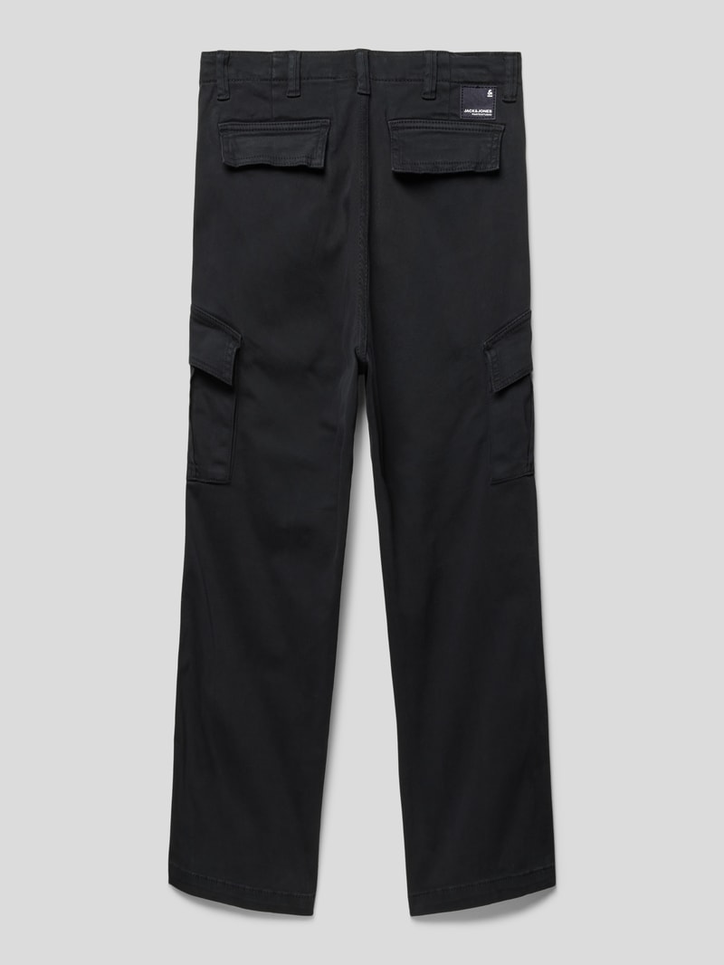 Cargohose mit aufgesetzten Taschen Modell 'HARLOW' in schwarz