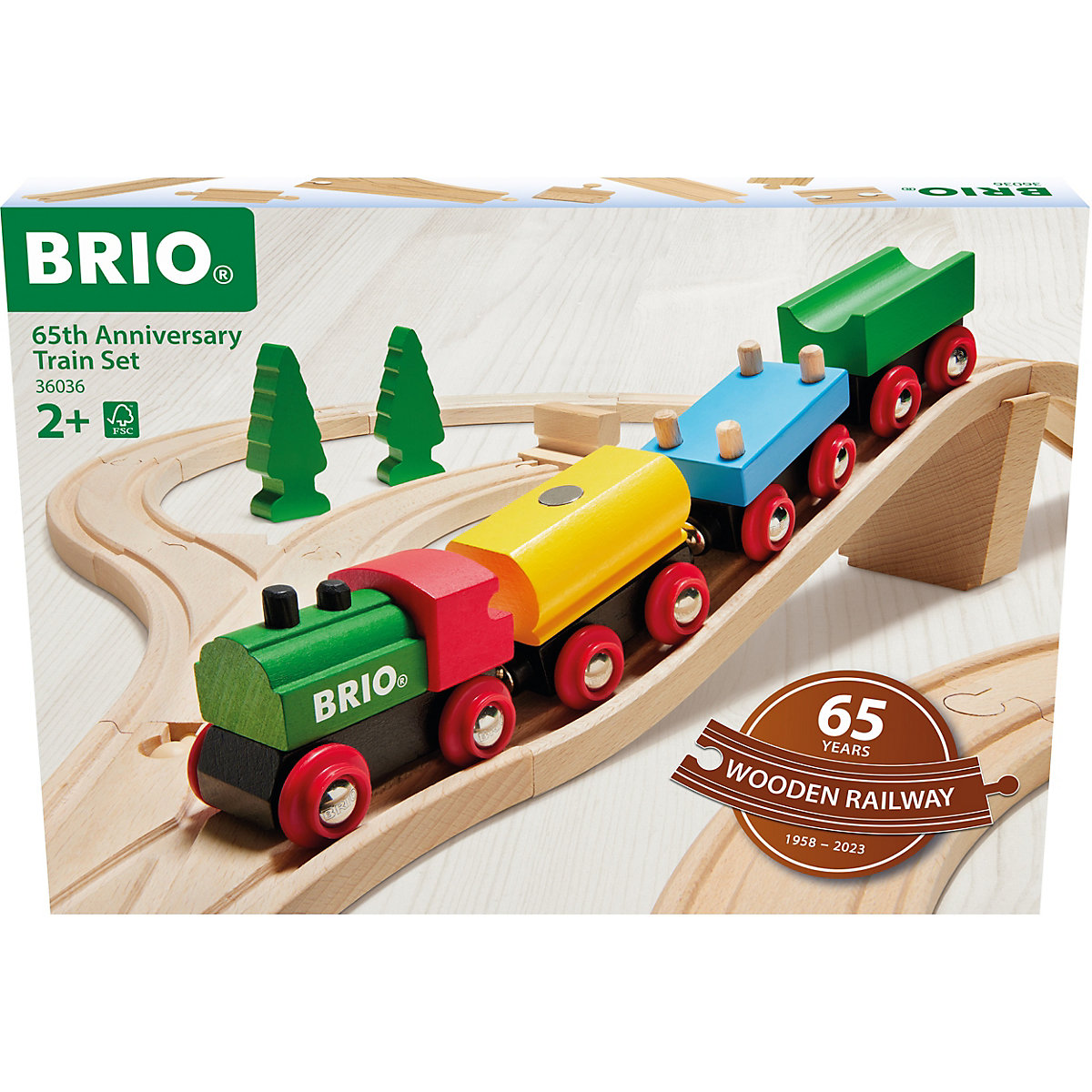 36036 BRIO 65 Jahre Holzeisenbahn Jubiläums-Zugset