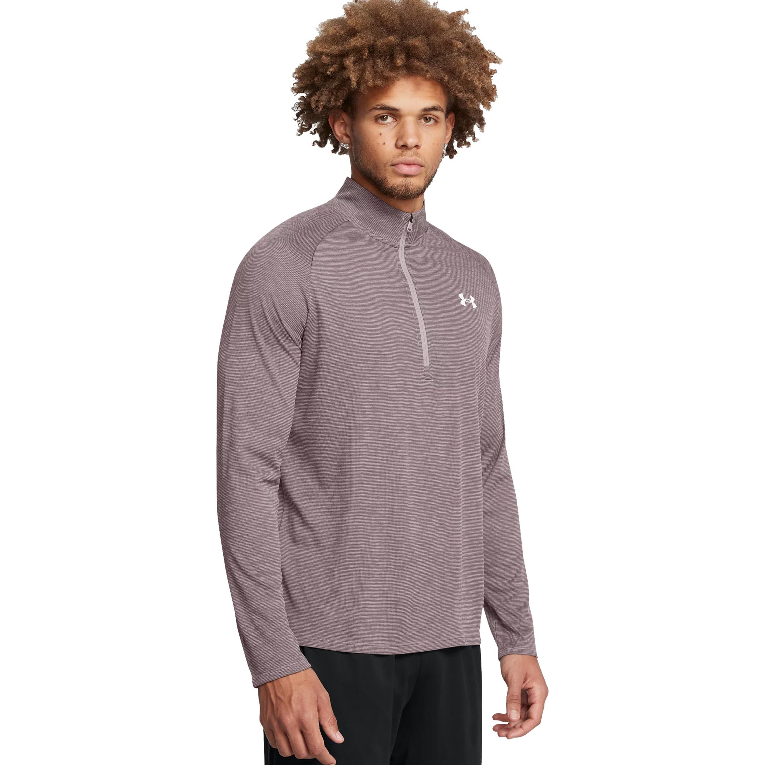 Tech Textured 1/2 Zip Longsleeve Herren - Grau