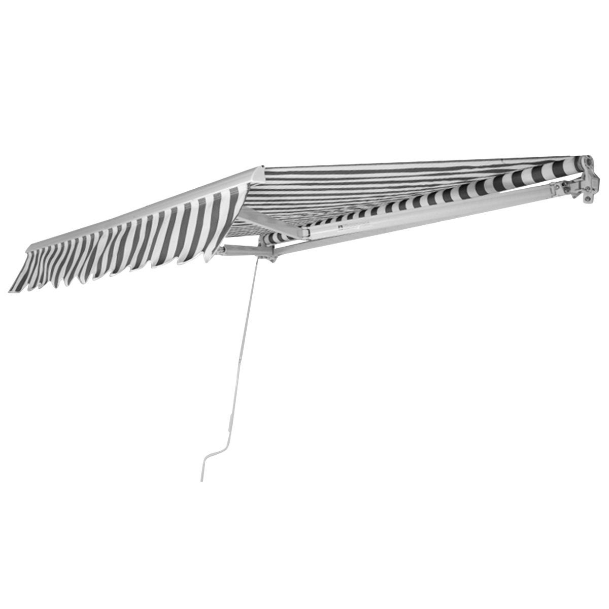 COSTWAY Gelenkarmmarkise Klemmmarkise mit Kurbel, 3 x 2,5 m