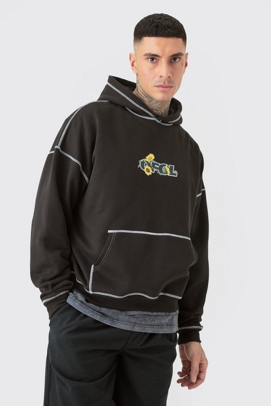 Tall Oversize Plus Hoodie mit Print