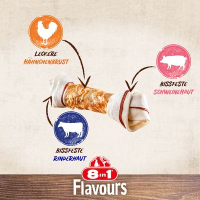 8in1 Triple Flavour Kauknochen M