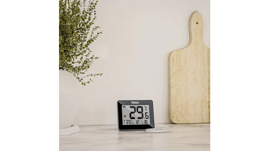 Mebus Innen-/Außenthermometer schwarz