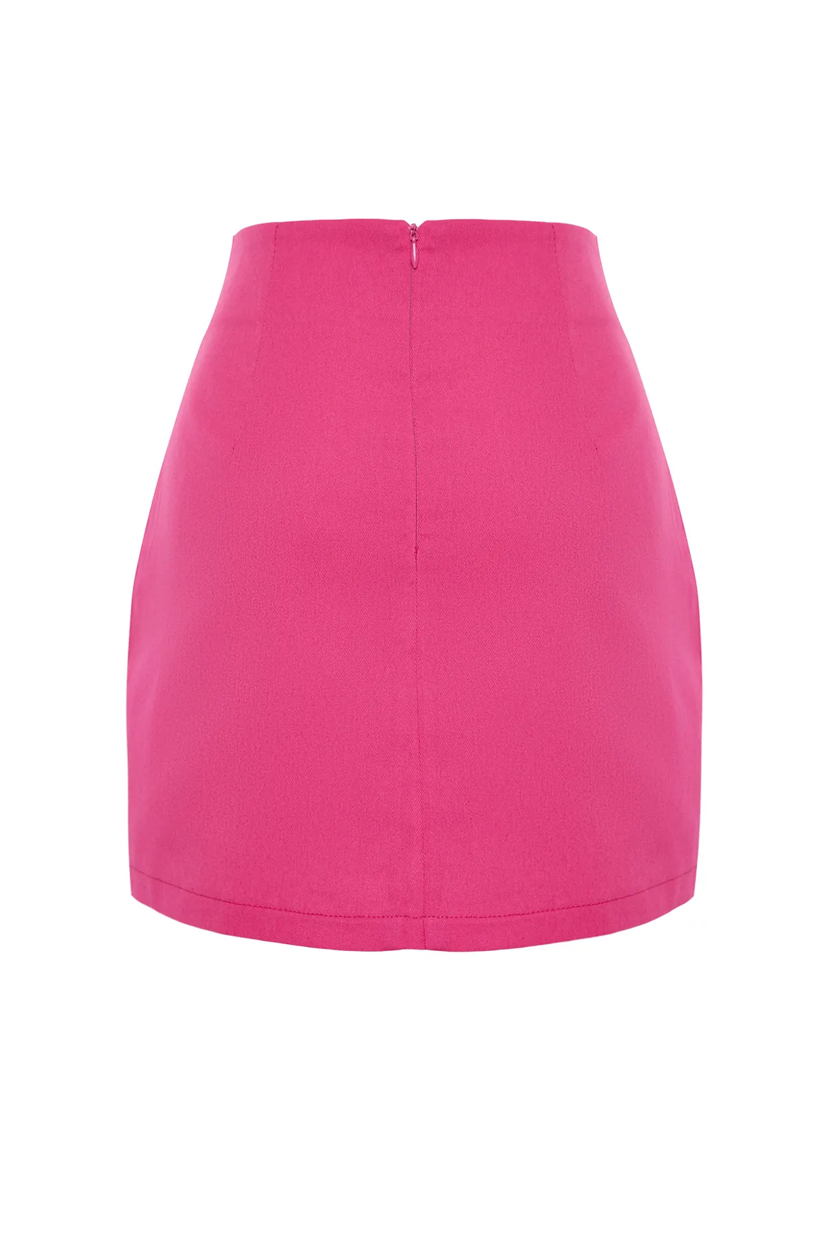 Trendyol Collection  Fuchsiafarbener Mini-Webrock in A-Linie mit hoher Taille TWOSS22ET0136