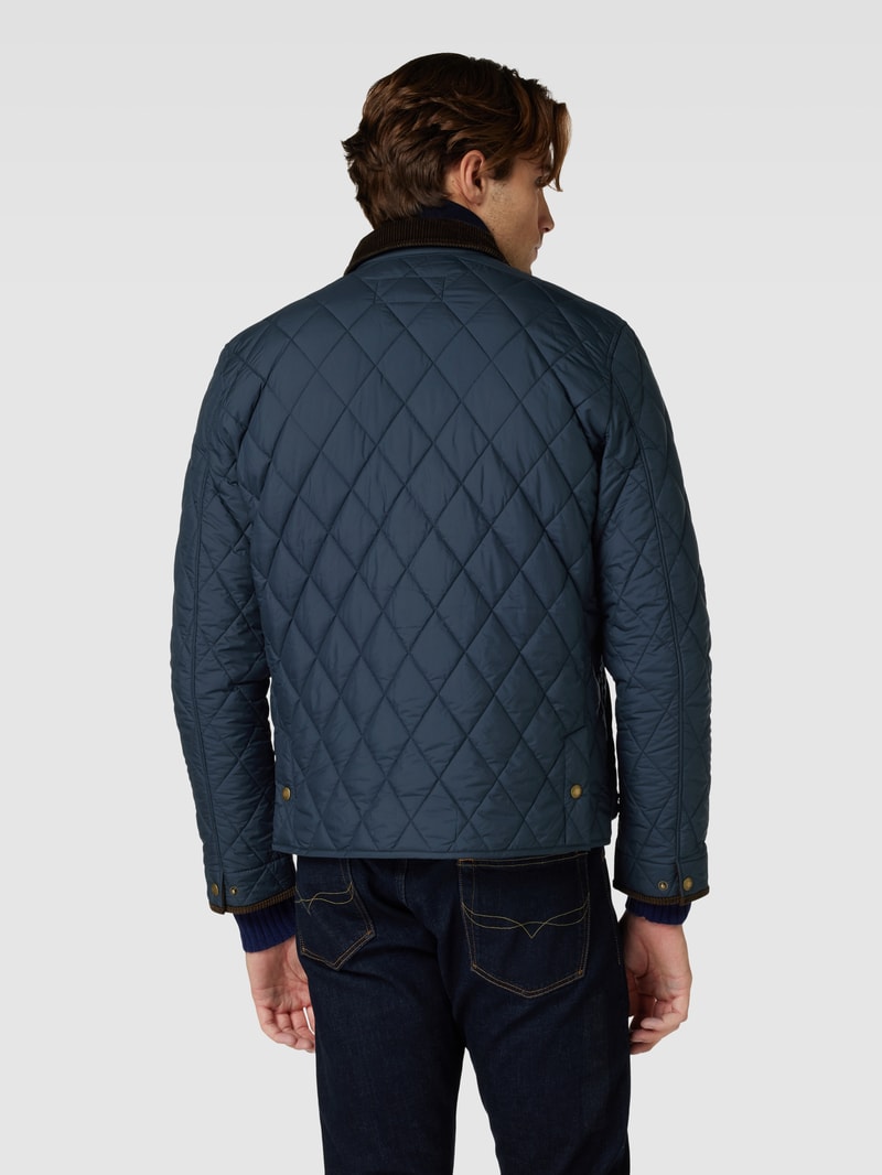 Steppjacke mit Umlegekragen Modell 'BEATON' in marineblau