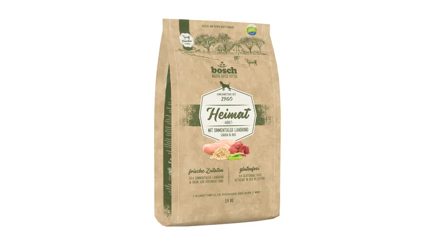 Bosch Dog Heimat Rind Hundetrockenfutter 12kg 2.5 kg