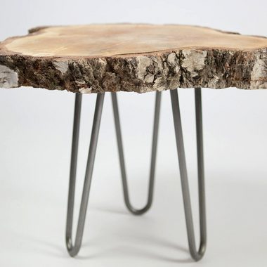 Natural Goods Berlin Tischbein 4er Set HAIRPIN Legs, Haarnadelbeine, Möbelfüße, 10cm - 2 Streben - Möbelfüße, Weiß