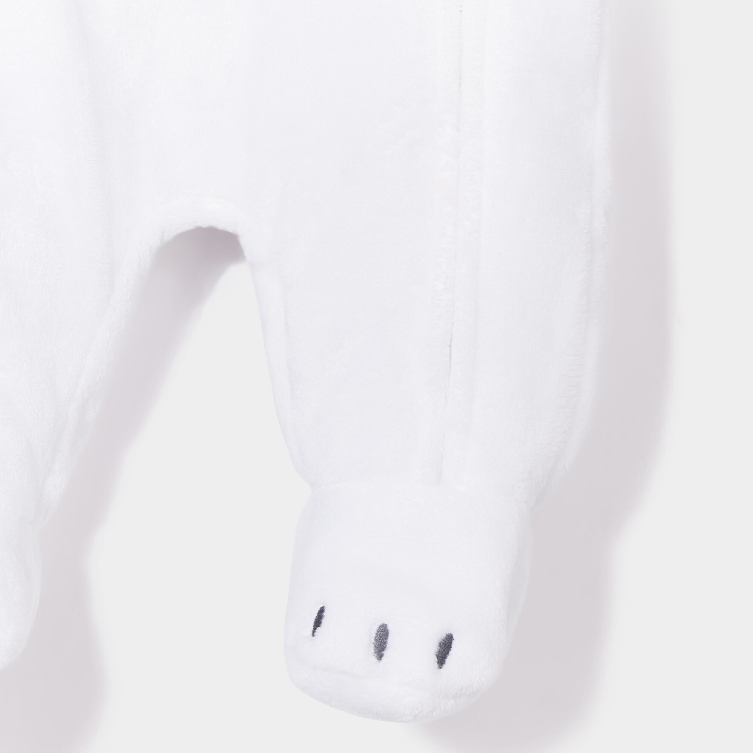 Combinaison à capuche zippée blanc bébé garçon | La Halle