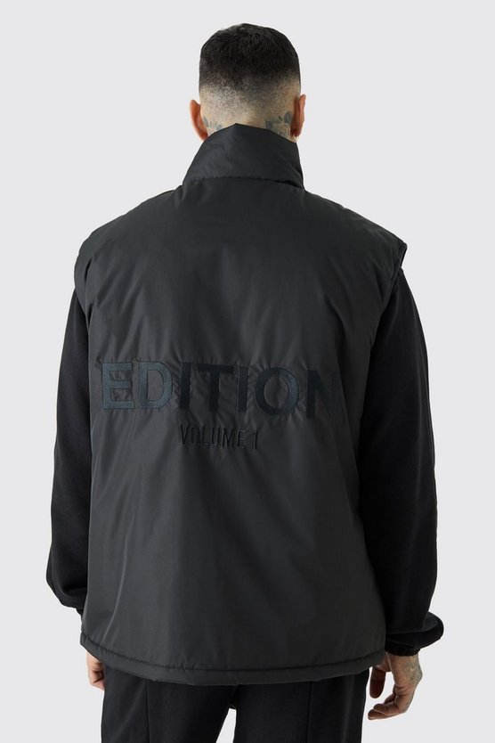 Tall Oversize Weste mit Trichterkragen