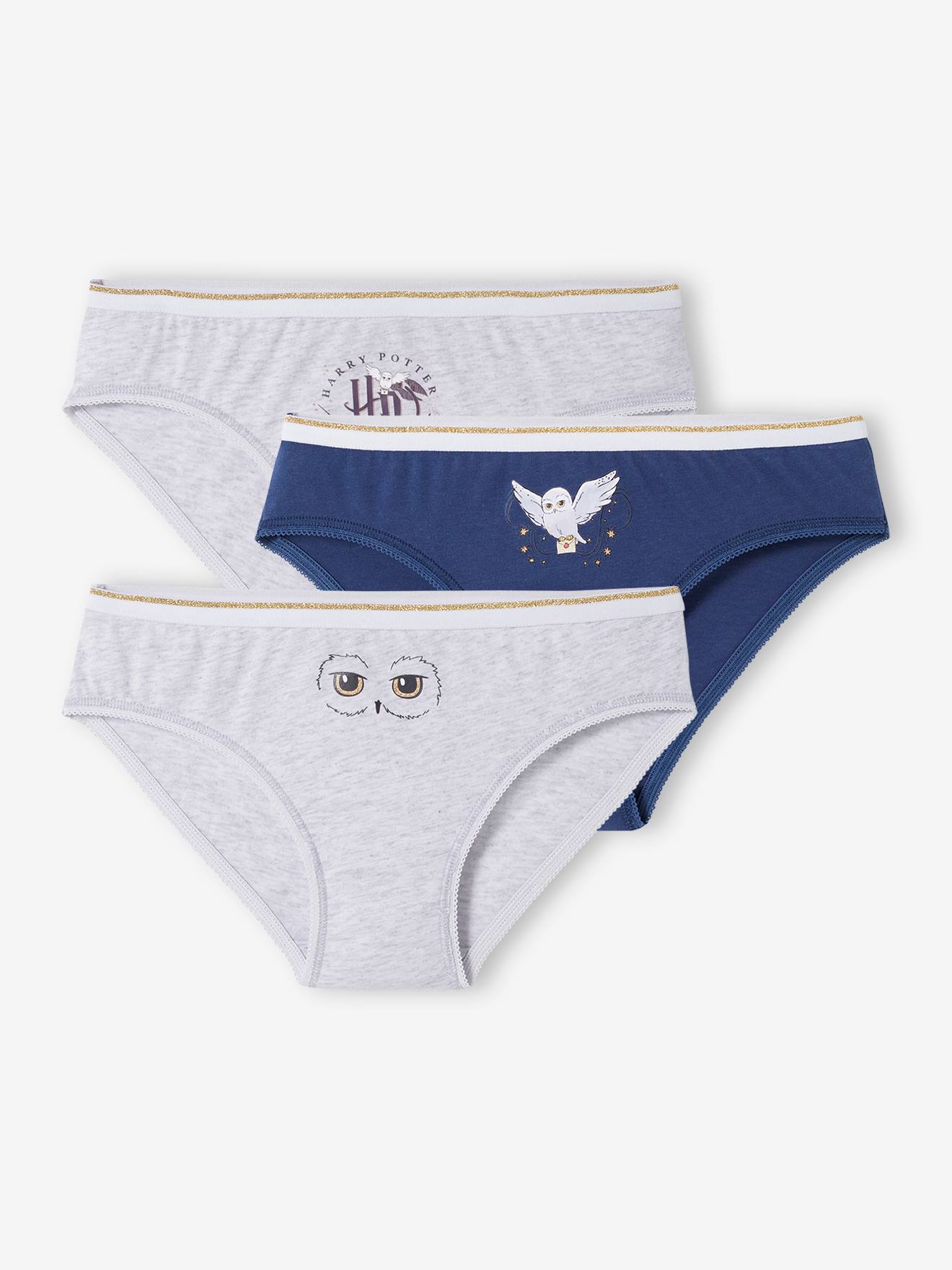 Lot de 3 culottes Harry Potter® gris chiné et bleu marine
