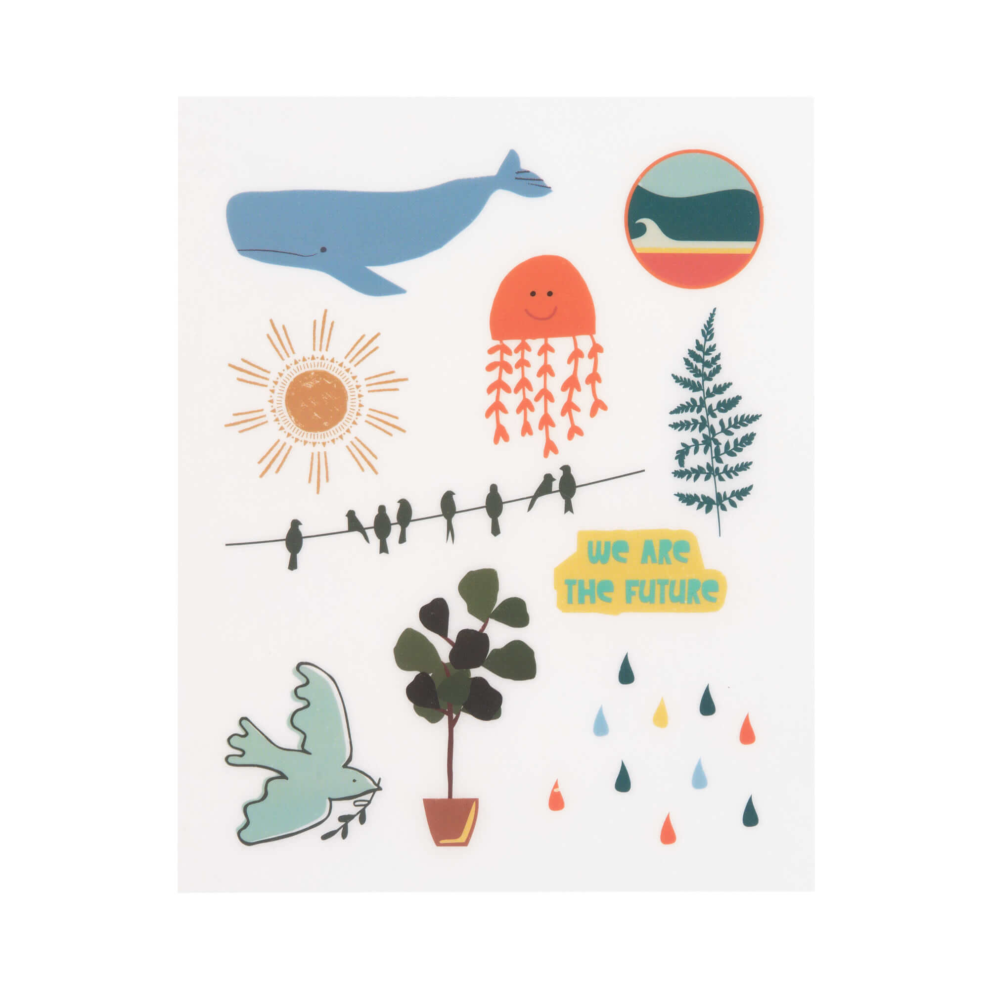 Transfer Sticker (3 Stk) - Rub on, Planet