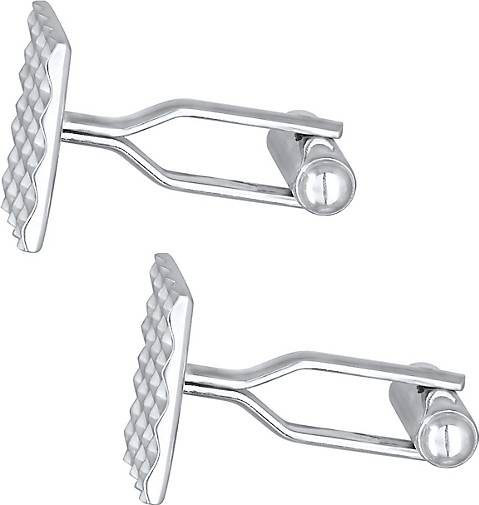 KUZZOI Manschettenknopf Klassisch Pyramiden Design 925 Silber