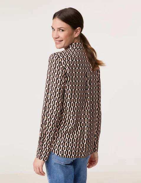 Gemusterte Bluse aus nachhaltigem Material