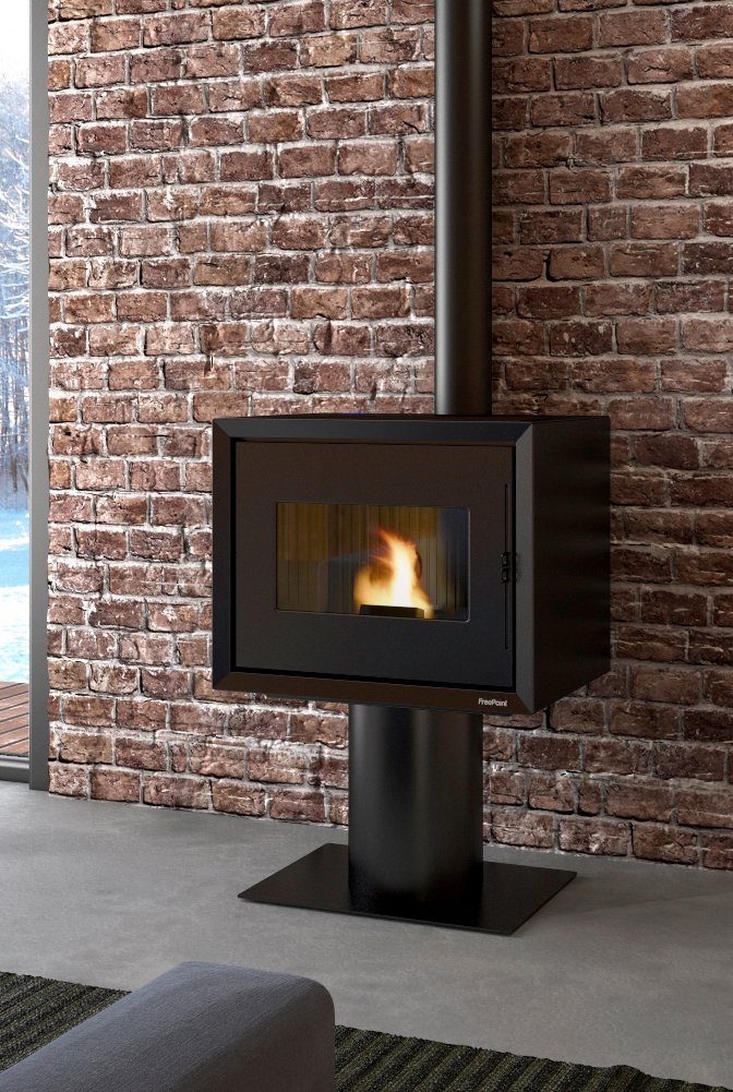 Freepoint Pelletofen MODO STAND, 9,36 kW, Zeitbrand, Stahl