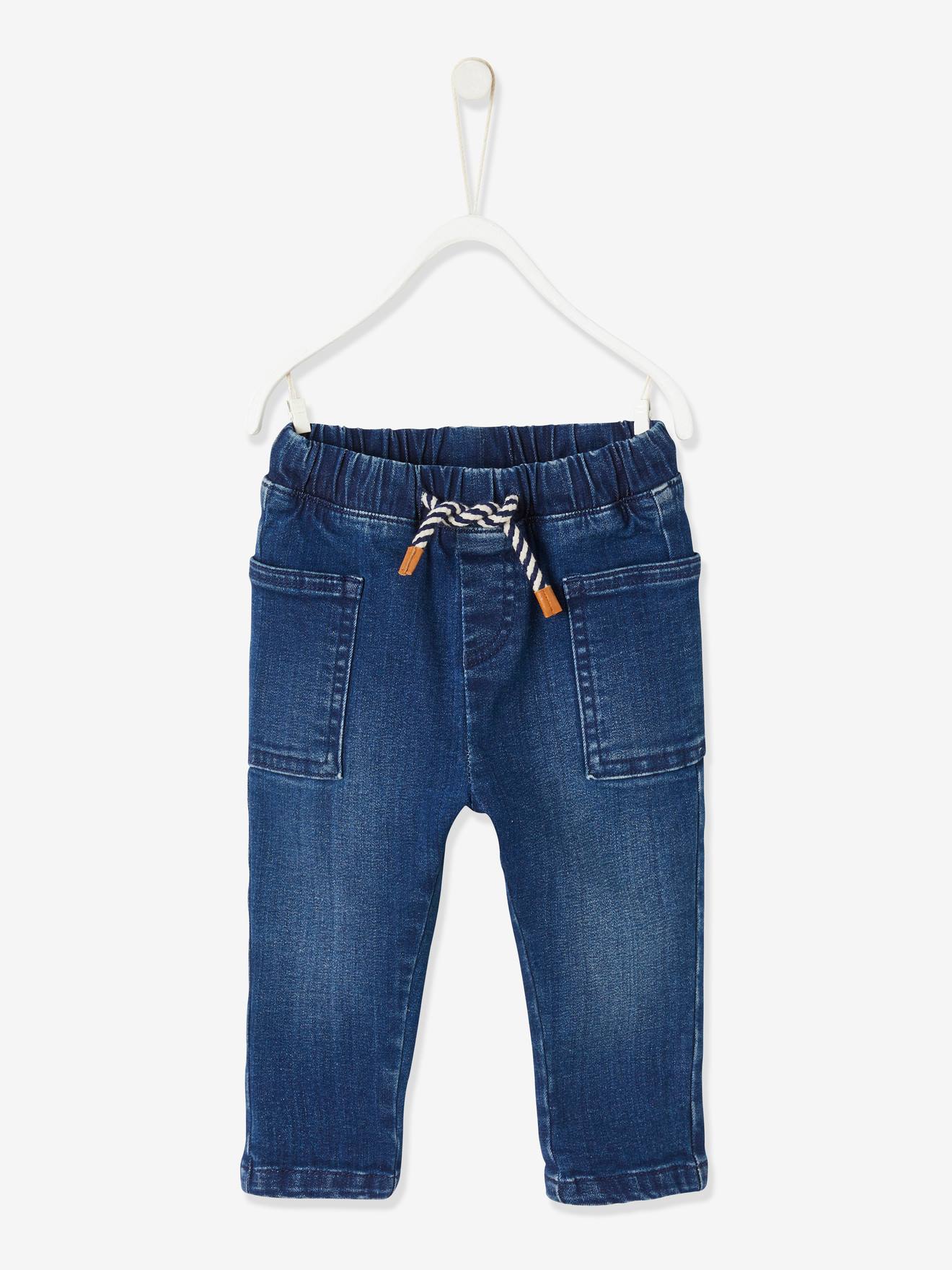 Pantalon en denim bébé taille élastiquée denim brut