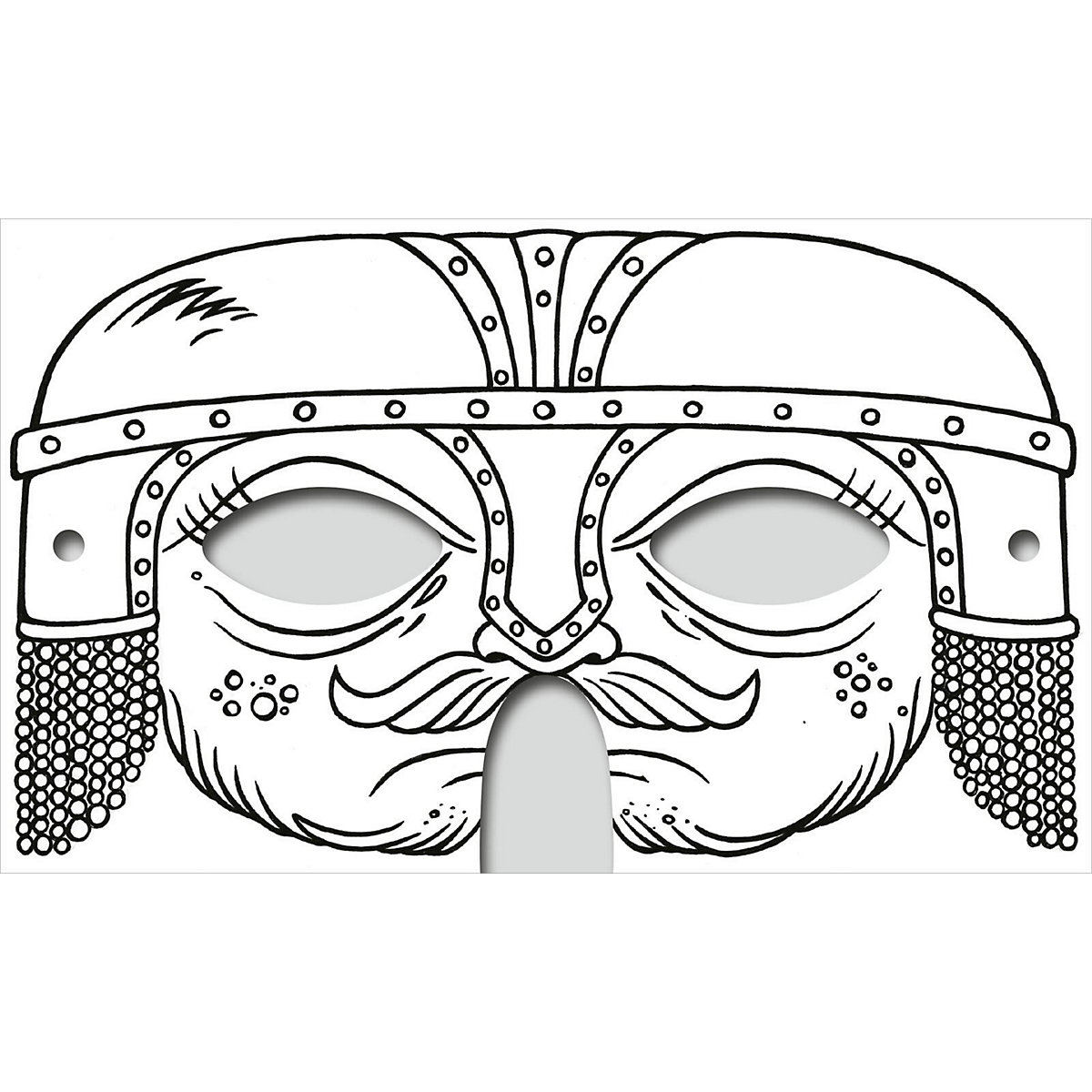 Abenteuer-Masken zum Ausmalen