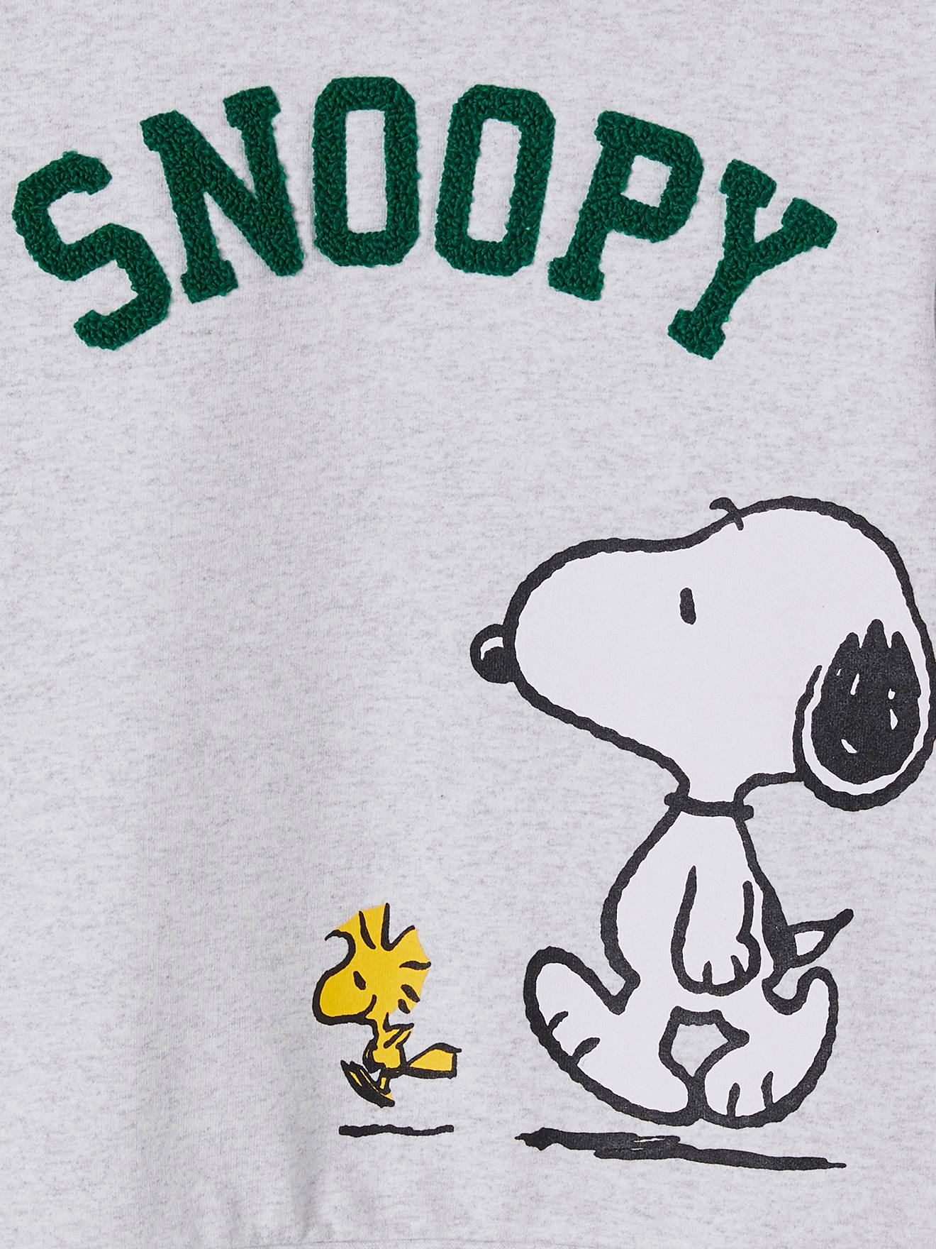 Sweat garçon Snoopy Peanuts® gris clair chine