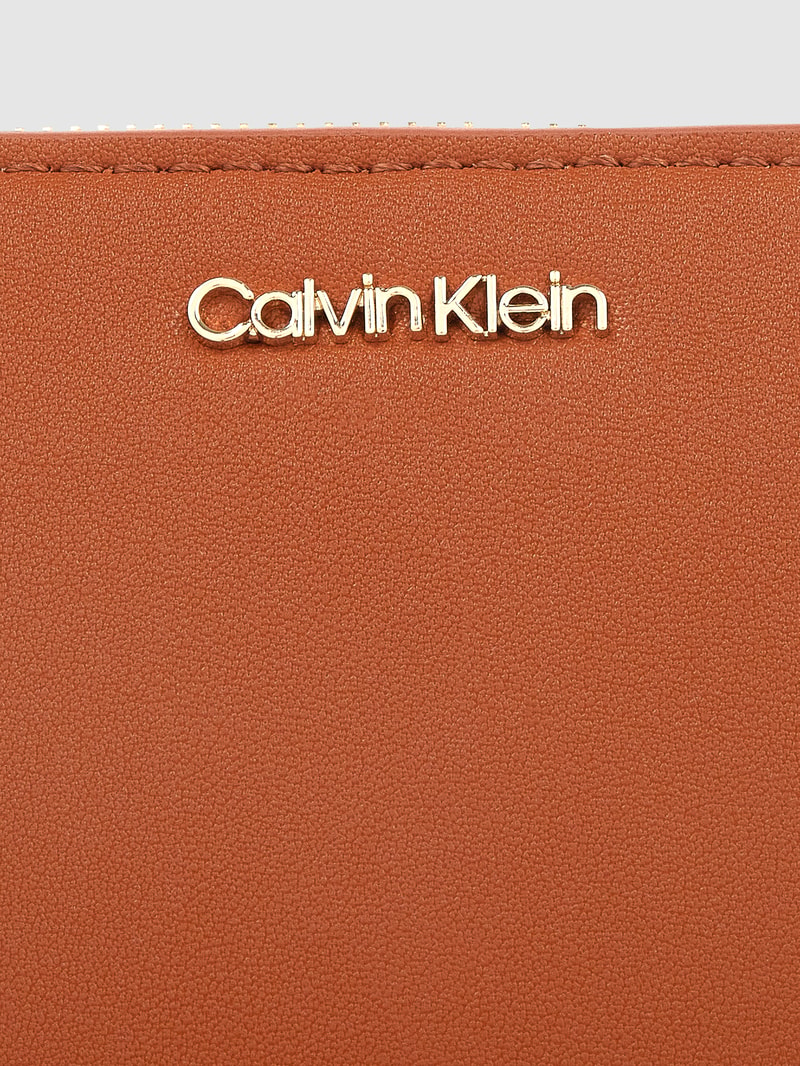 Portemonnaie in Leder-Optik - RFID-blocking in cognac