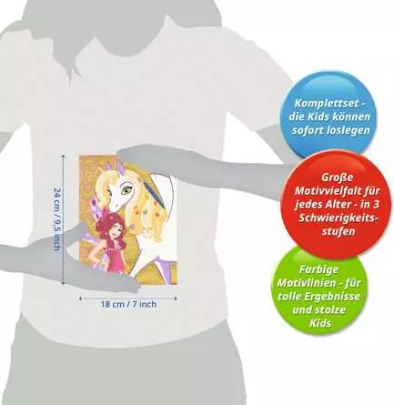 CreArt Mia und Onchao - Beste Freunde - Malen nach Zahlen für Kinder ab 7 Jahren