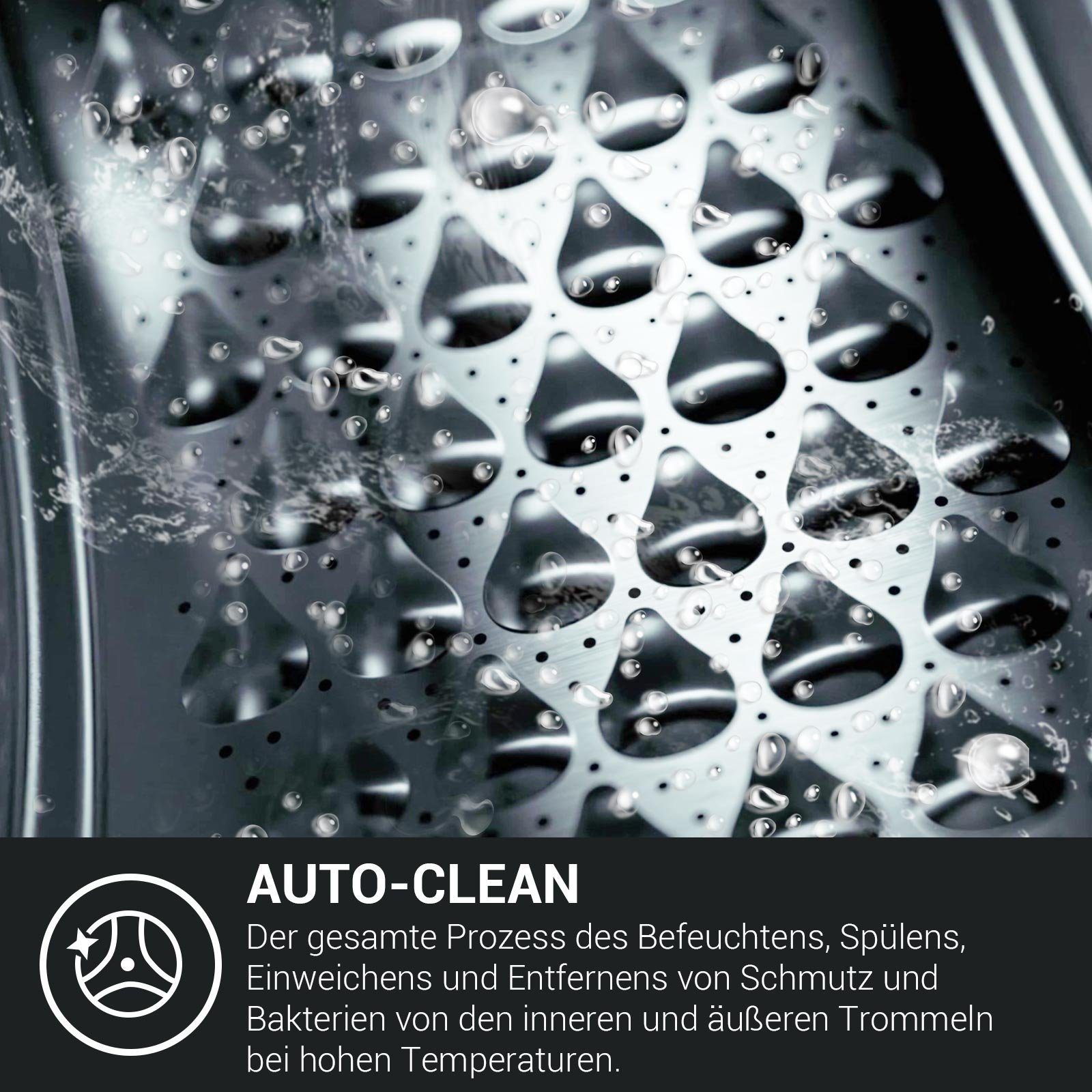 CHiQ Waschmaschine CFL80-14586IM3XB, 8 kg, 1400 U/min, Inverter-Motor, Dampfwäsche, Schnellreinigung, Kindersicherung