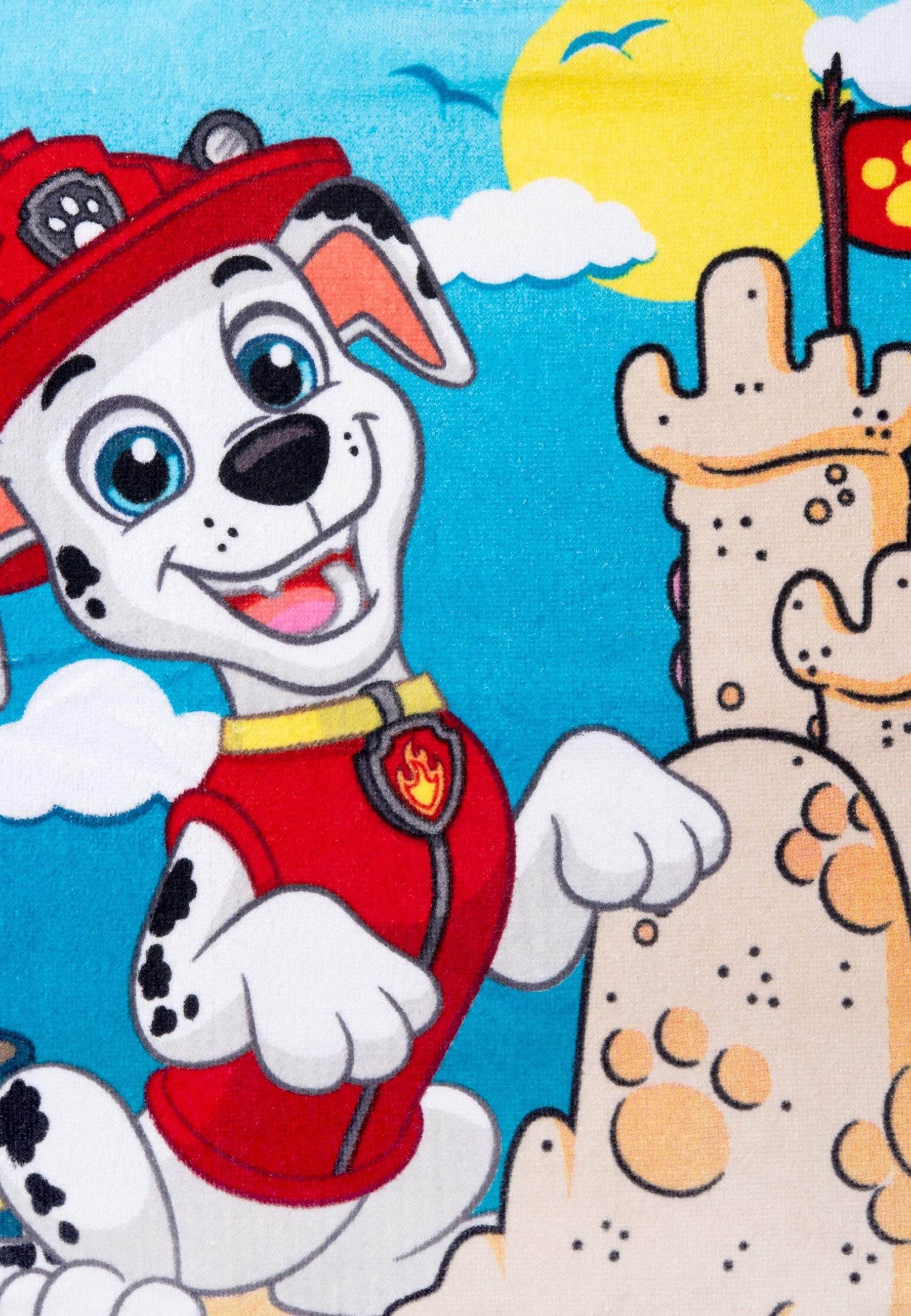 United Labels® Strandtücher Paw Patrol - Badeponcho Jungen Handtuch Kinder Badetuch mit Kapuze