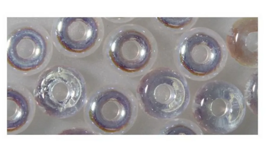 rayher Glas-Großlochradl transparent metallic 9mm ø Mondstein