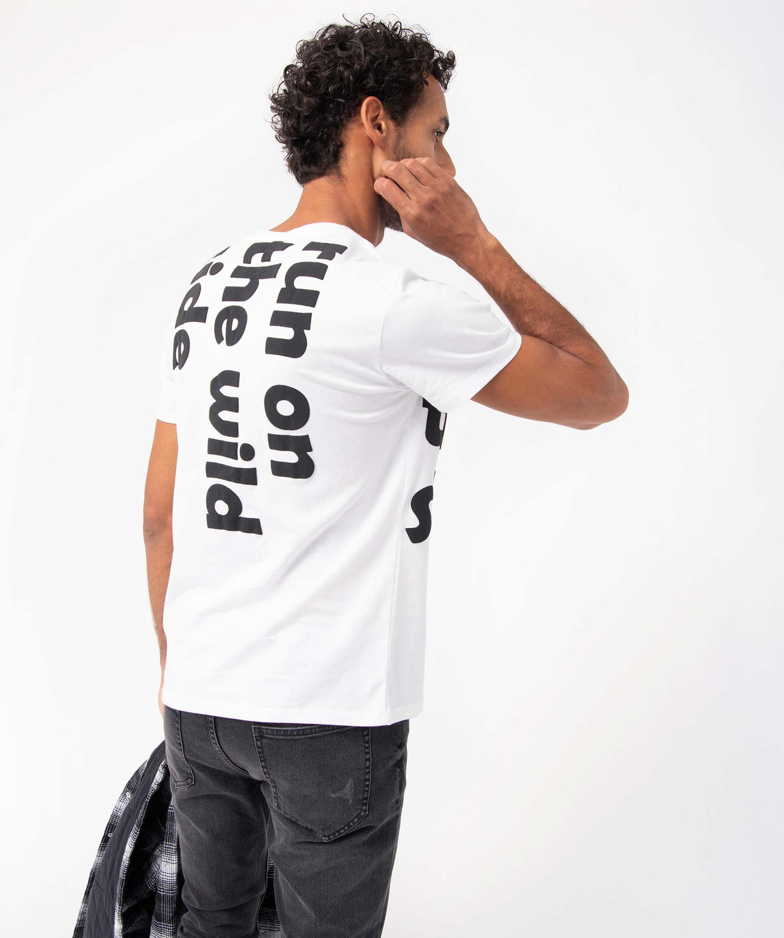 Tee-shirt homme à manches courtes avec inscriptions XXL blanc | GEMO