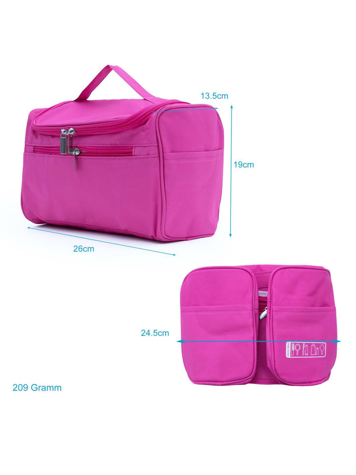 Intirilife Kulturbeutel mit Griff in PINK günstig kaufen onesize