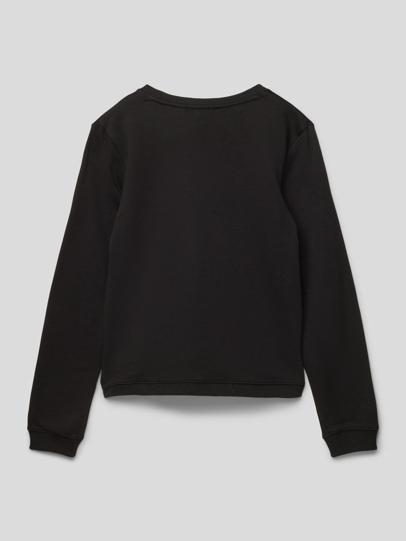 Sweatshirt mit Label- und Logo-Print in black