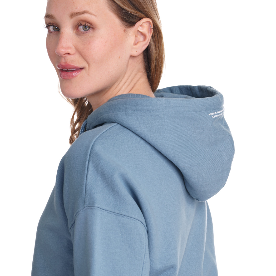 Damen Hoodie mit Print auf der Kapuze
