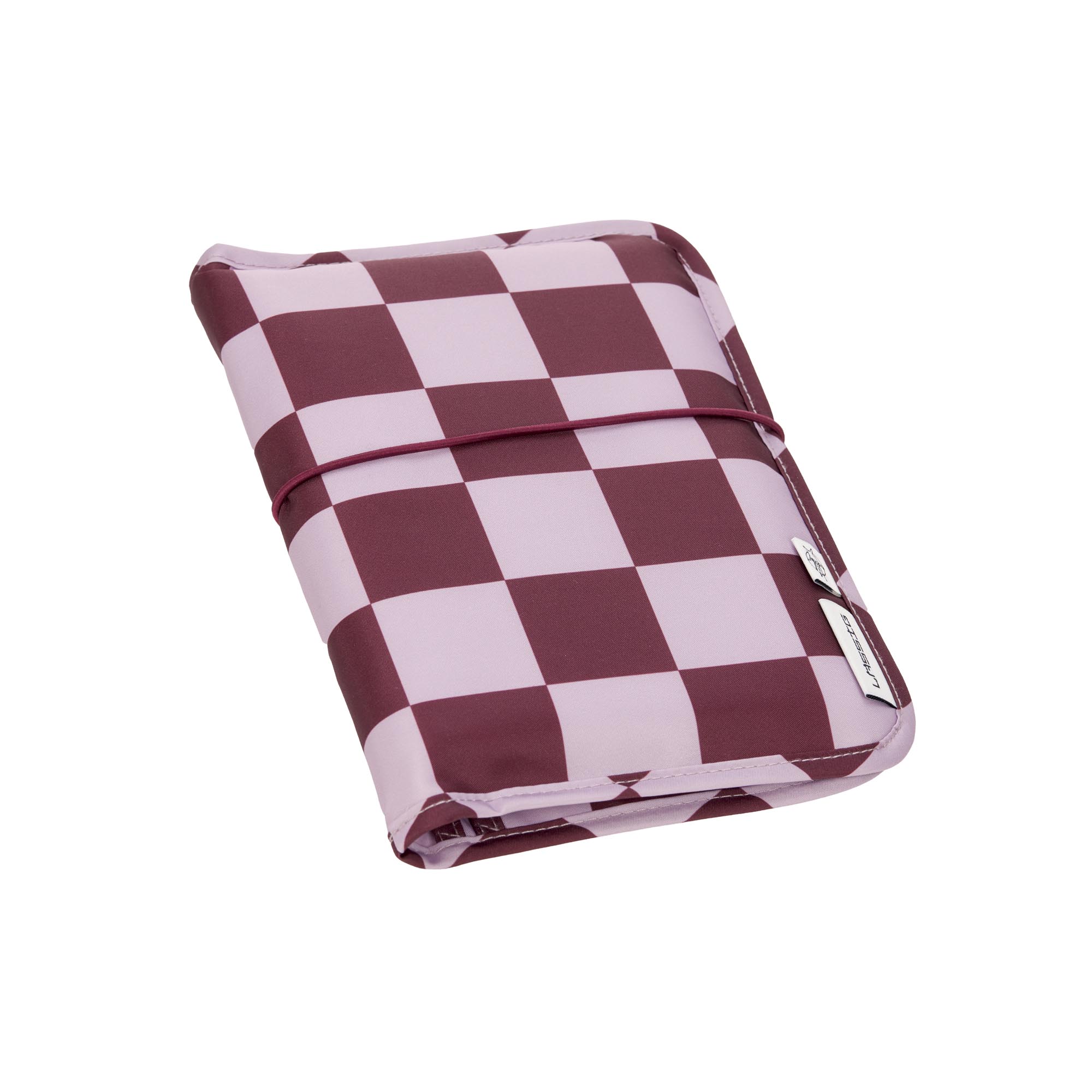 Windeltasche - kleine Wickeltasche, Tiefrot Lavendel