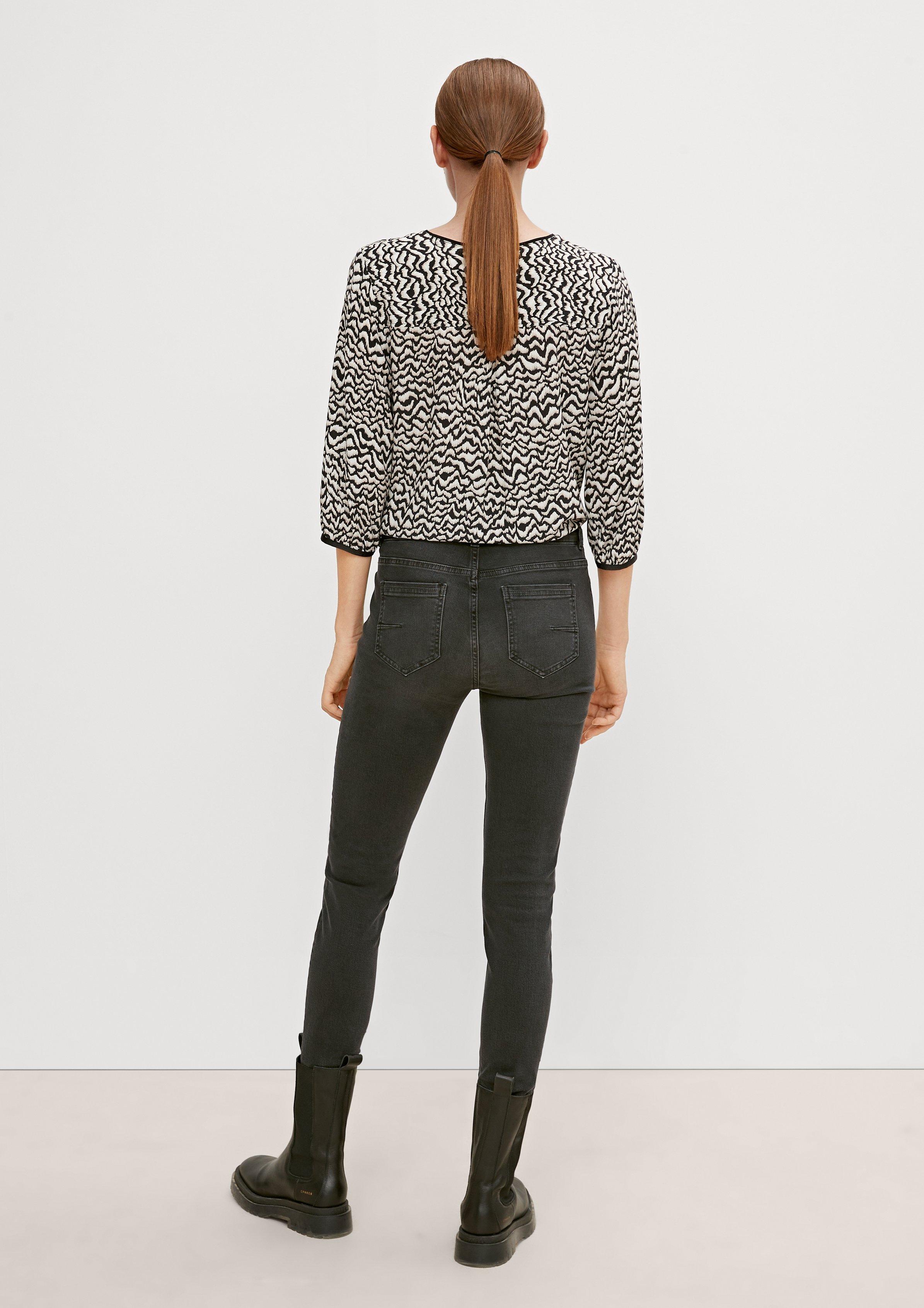 Skinny: Jeans mit Waschung - dunkelgrau