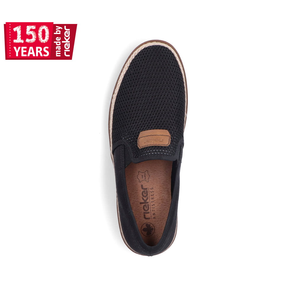 Rieker Herren Slipper nachtschwarz