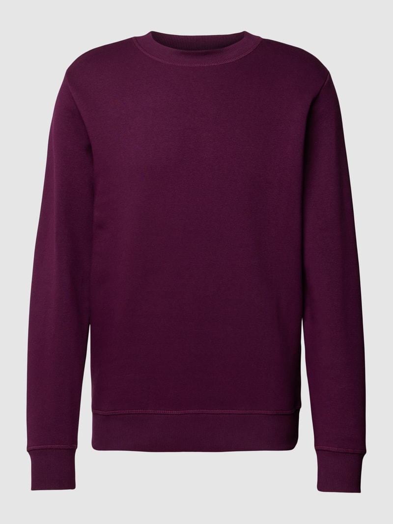 Sweatshirt mit Rundhalsausschnitt Modell 'TILO' in aubergine