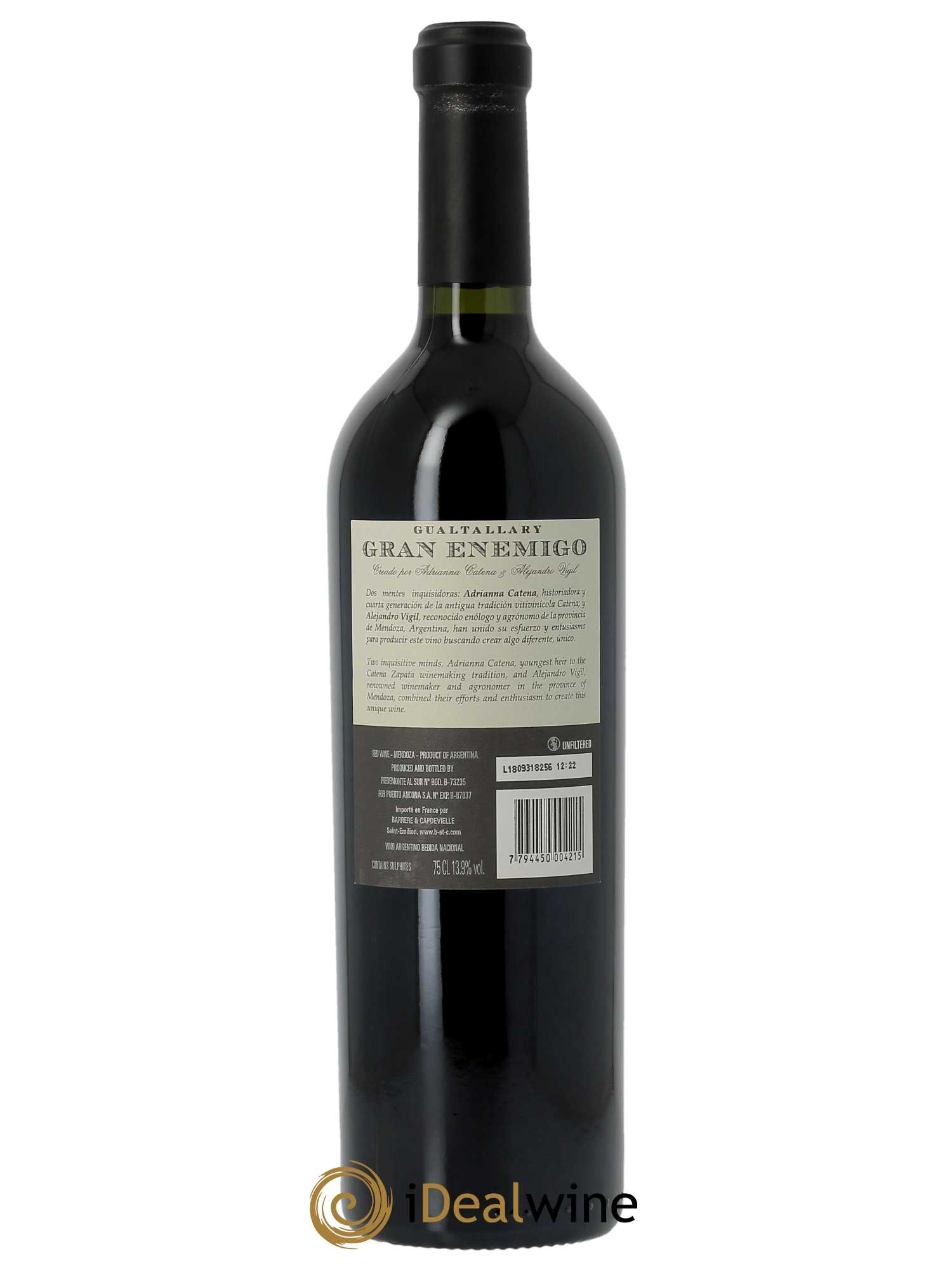 Mendoza Gran Enemigo Gualtallary Single Vineyard El Enemigo  2013 - Lot de 1 Bouteille