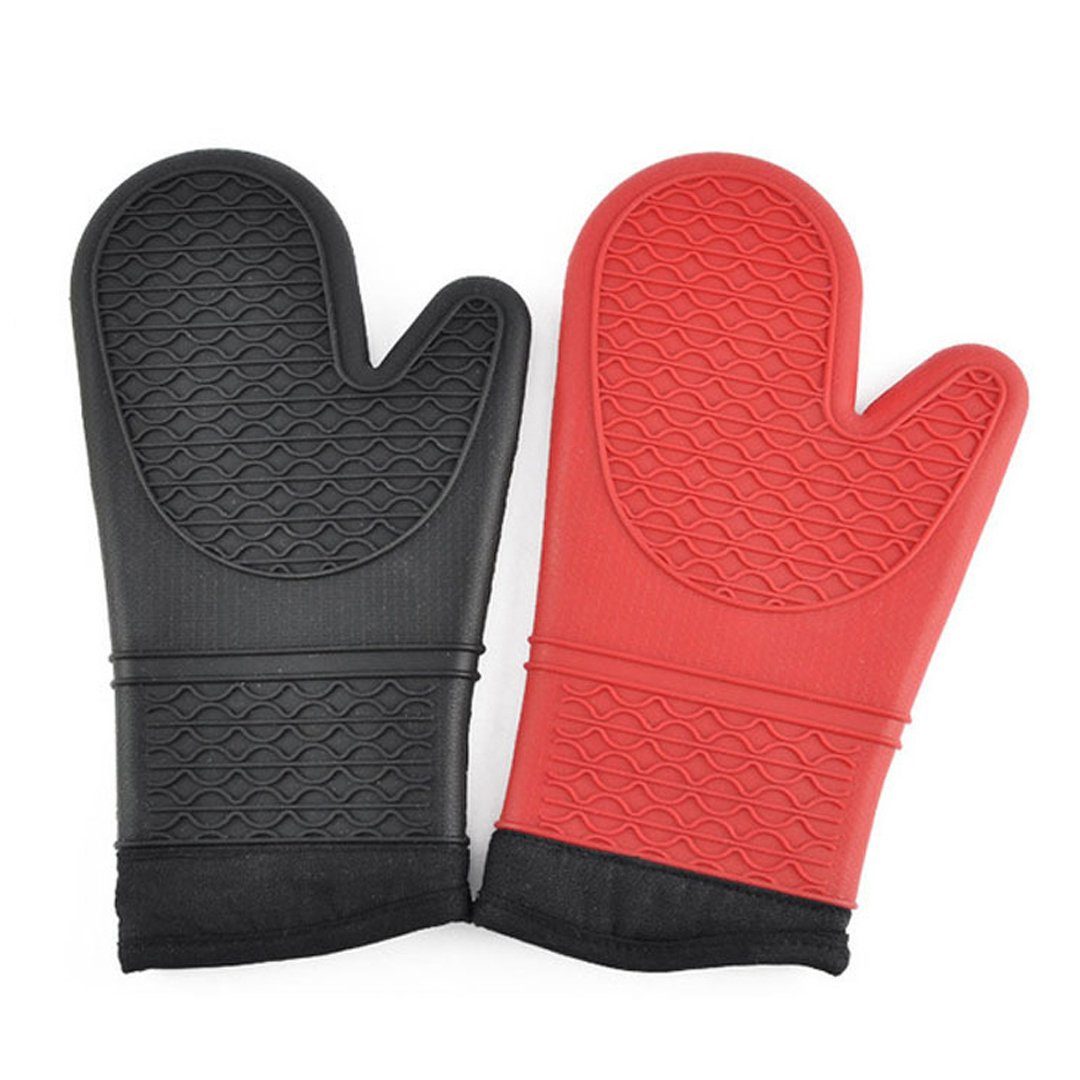 FIDDY Topfhandschuhe Hitzebeständige Ofenhandschuhe aus Silikon Küchenhandschuhe, (2-tlg., Ofenhandschuhe Dickere Silikon-Kochhandschuhe), für Mikrowelle Backen Kochen