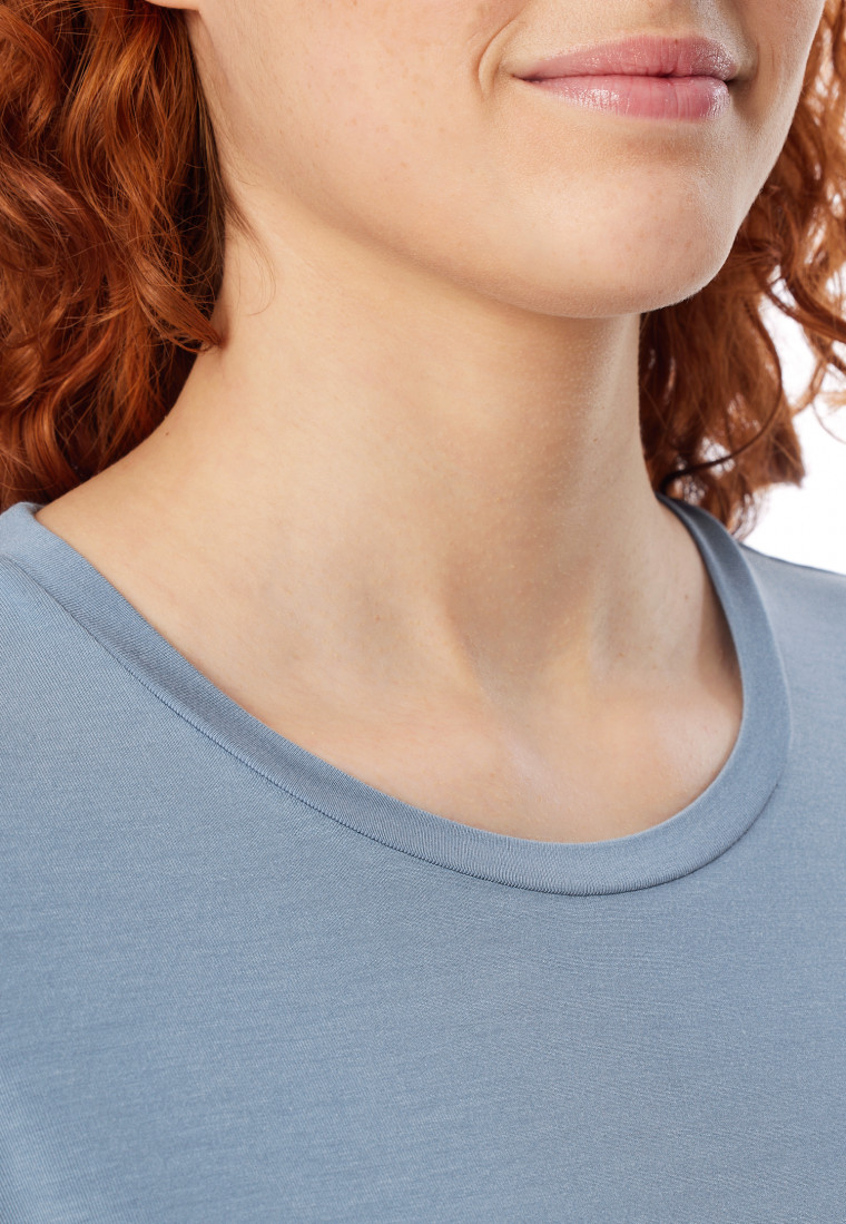 Shirt kurzarm rundhals blaugrau - Mix+Relax