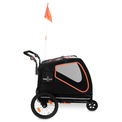 Nomad Tales Spirit Bike Trailer, ebony / tangerine