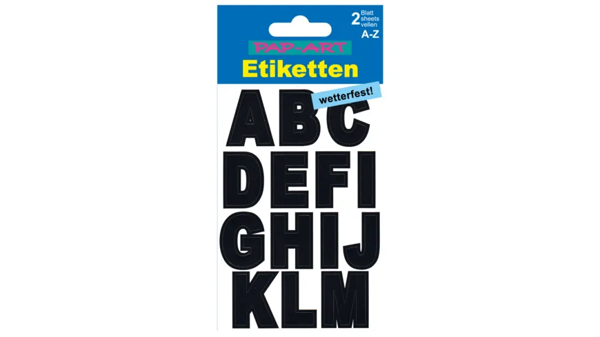PAP-ART Buchstaben-Etiketten wetterfest 25mm