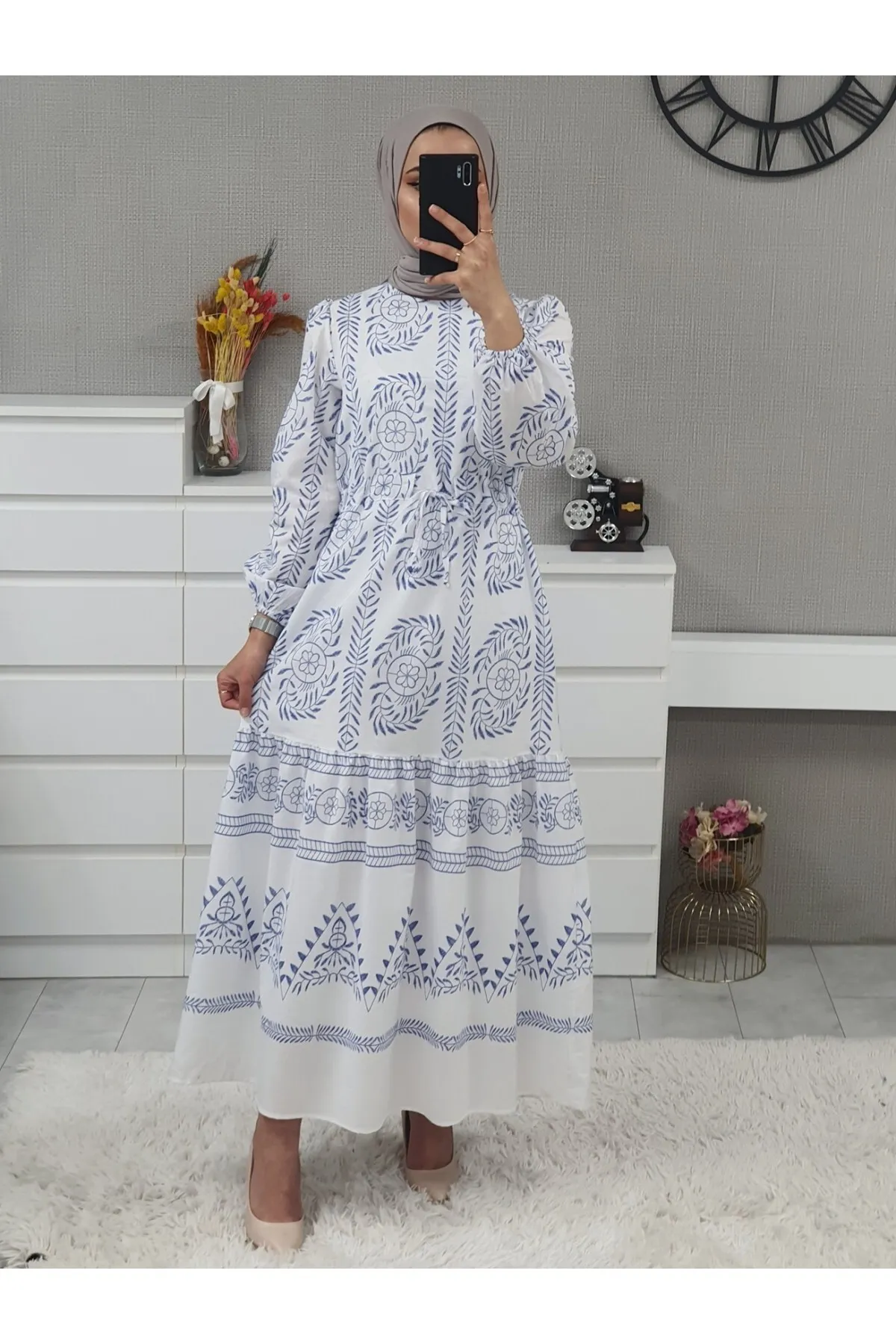 Modamorfo  Langes Kleid mit Tunnelspitze