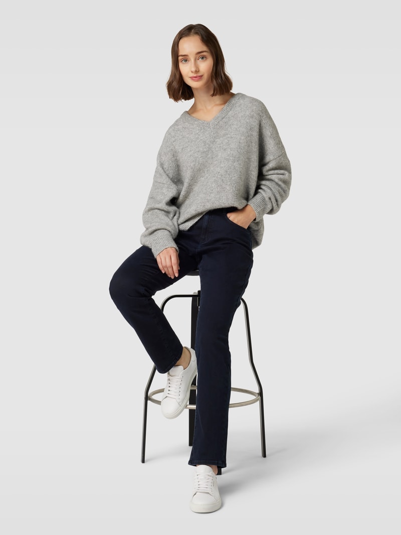 Jeans mit 5-Pocket-Design Modell 'Carola' in marineblau